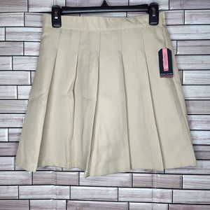 NWT NAUTICA Girls School Uniform Khaki Skort Skirt‎ Scooter Size 16 Regular